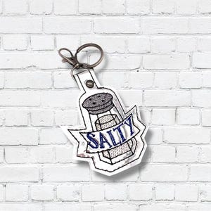 Salty keychain, salty key fob, salty lanyard clip, salty girl fob, funny key fob, funny keychain, breakup gift, best friend gift