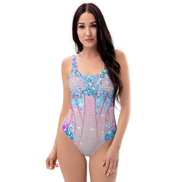 Lover Inspired One-Piece Swimsuit (details are printed, not 3D)