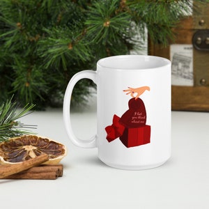 Aposto que você pensa em mim Caneca branca brilhante