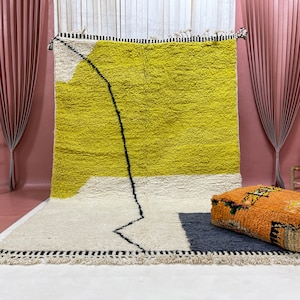 Custom Moroccan Rug, Moroccan Woolen carpet, Buy rugs online, Beni Ourain solid rug, Beni ourain rug, Area rug, Shaggy rugs, Tapis berbere