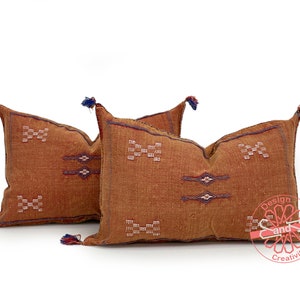 Brown Pillows silk 13x20, Moroccan pillow cover, accent pillows, lumbar pillow cover, meditation pillow, navy lumbar pillow, unique pillows