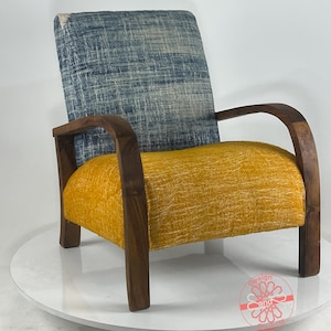 Moroccan Living Room Chair, Cozy Armchair for Dining Room, Vintage Moroccan Chair, Mid Century Lounge Chair, Rustic Wooden Chair