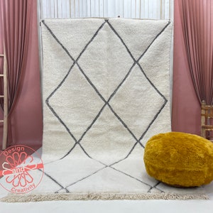 Custom Moroccan Rug, Authentic Moroccan rug, Berber carpet, Genuine Wool rug, Handmade rug, Area rug, Tapis berbere, Beni Ourain