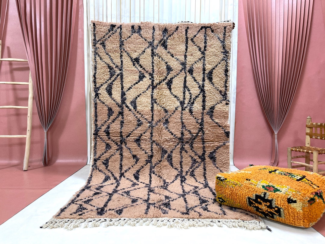 Custom Beni Ourain Rug: Handwoven Moroccan Wool Carpet - Etsy