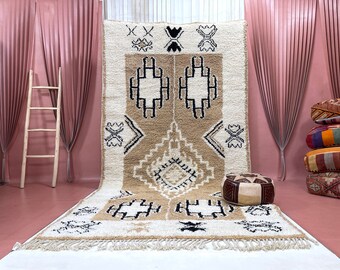 Custom Beni Ourain Rug: Handwoven Moroccan Wool Carpet