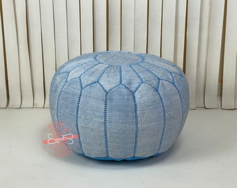 Pouf artisanal en soie de cactus, Pouf marocain, Décoration durable, Naturel, Soie de cactus, Pouf marocain, Excellence artisanale, Design d'intérieur