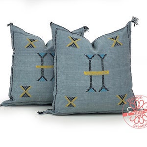 Gray Pillows silk 24x24, Moroccan pillow cover, meditation pillow, navy lumbar pillow, unique pillows, accent pillows, lumbar pillow cover