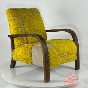 Moroccan Living Room Chair, Cozy Armchair for Dining Room, Vintage Moroccan Chair, Mid Century Lounge Chair, Rustic Wooden Chair