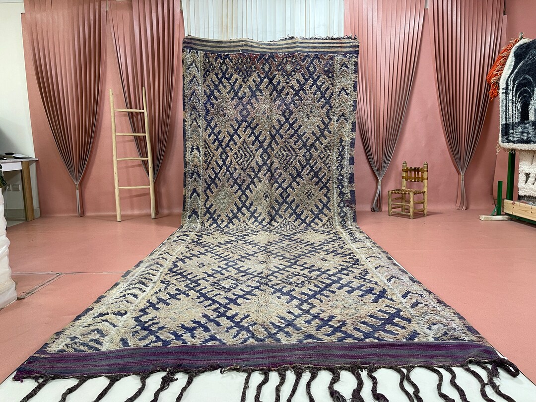 Vintage Boujaad Wool Rug: 6x16 Moroccan Area Rug - Etsy
