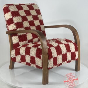 Handcrafted Wooden Chair, Moroccan Armchair, Mid Century Lounge Chair, Moroccan Living Room Chair, Rustic Wooden Chair