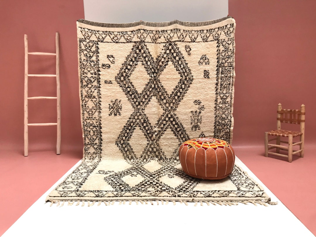Moroccan Rugs 6x8 Beni Ourain Rug Berber Carpet Vintage Etsy