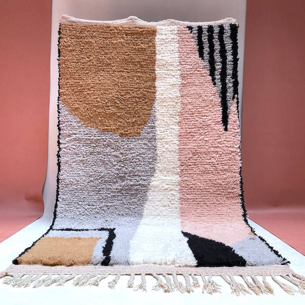 Custom Beni Ourain Rug: Handwoven Moroccan Wool Carpet