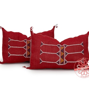 Red Pillows silk 13x20, Moroccan pillow cover, accent pillows, lumbar pillow cover, meditation pillow, navy lumbar pillow, unique pillows