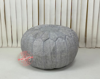 Pouf artisanal en soie de cactus, Pouf marocain, Décoration durable, Naturel, Soie de cactus, Pouf marocain, Excellence artisanale, Design d'intérieur