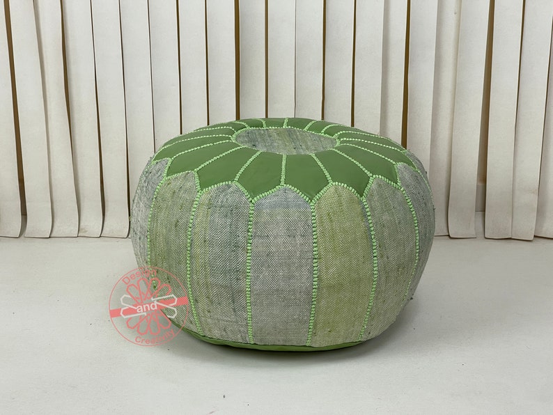 Pouf marocain, Décoration durable, Naturel, Excellence artisanale, Design d'intérieur, Soie de cactus, Pouf marocain, Pouf artisanal en soie de cactus image 1