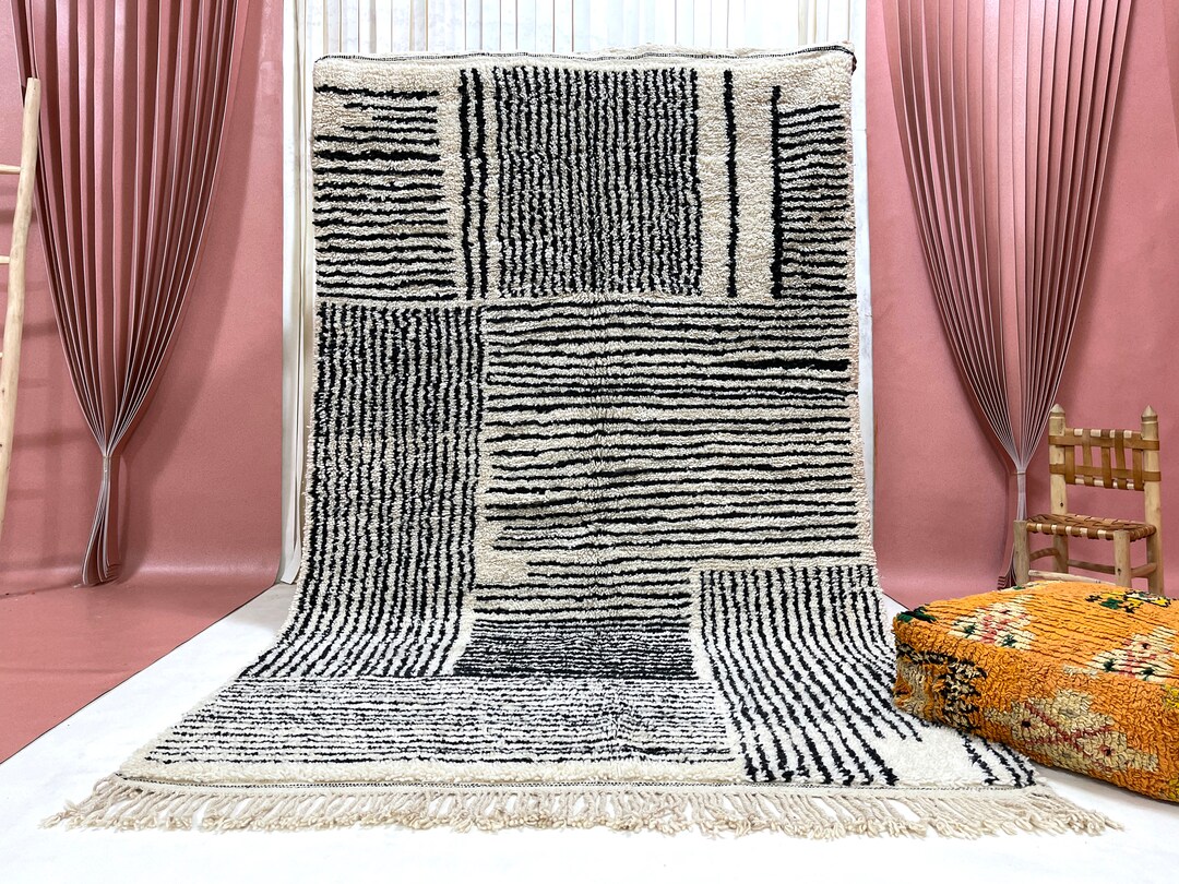 Custom Beni Ourain Rug: Handwoven Moroccan Wool Carpet - Etsy