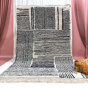 Custom Beni Ourain Rug: Handwoven Moroccan Wool Carpet