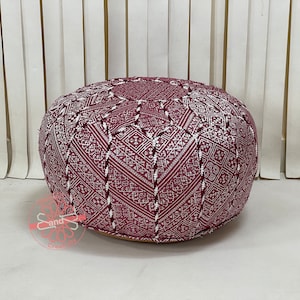 Moroccan pouffe, bedroom pouf, bohemian pouf, special moroccan pouf, genuine leather, functional pouf, moroccan pouf cover, footstool