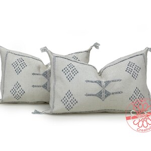 White Pillows silk 13x20, Moroccan pillow cover, accent pillows, lumbar pillow cover, meditation pillow, navy lumbar pillow, unique pillows