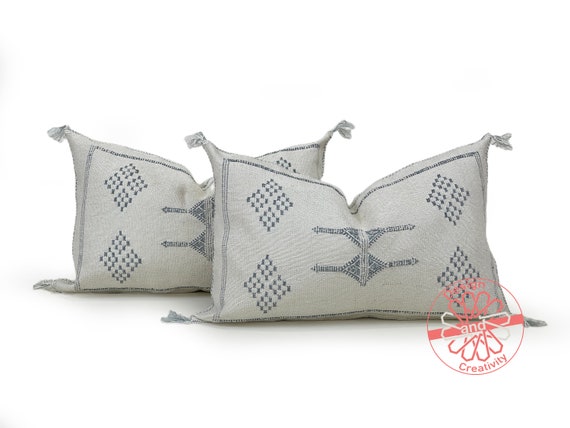White Pillows Silk 13x20 Moroccan Pillow Cover Accent Pillows Lumbar Pillow Cover Meditation Pillow Navy Lumbar Pillow Unique Pillows Etsy