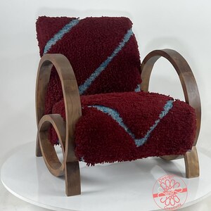Handcrafted Wooden Chair, Moroccan Armchair, Mid Century Lounge Chair, Moroccan Living Room Chair, Rustic Wooden Chair