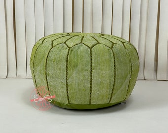 Pouf marocain en soie de cactus fabriqué à la main, Décoration durable, Naturel, Soie de cactus, Pouf marocain, Excellence artisanale, Design d'intérieur