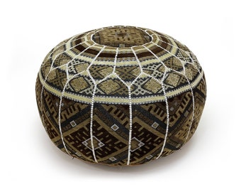 special Moroccan Pouffe,  Best Moroccan leather pouf,  moroccan leather,  moroccan pouf,  leather pouffe,  Resybrown Moroccan leather pouf,