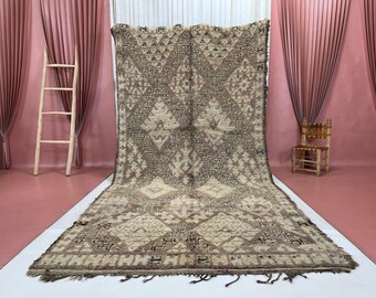 5 x 11 vintage Marokkaans boujaad-tapijt: berbershag-tapijt