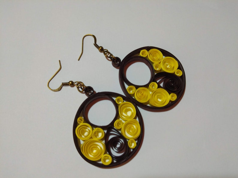 quilling earrings Circle drops