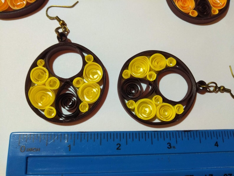 quilling earrings Circle drops