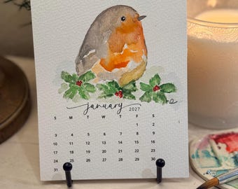 2027 Watercolor Desk Calendar (includes Stand)