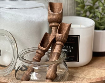 Vintage Farmhouse Wooden Scoop for Canister, Bath Salts, Vintage Chic, Rae Dunn Canisters, Tier Tray Decor