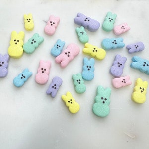 Mini Faux Peeps, Bunny, Easter Decor, Peeps Beads, Peep Decor, Peep Bunny, Fake Peeps, Polymer Clay Peeps, Easter, Peeps Decor, Clay Peeps