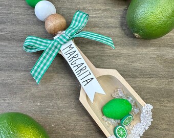Margarita Bar Tiered Tray Decor, Margarita Bead Garland, Margarita Scoop, Lime Decor, Summer Decor, Rae Dunn Margarita Tray Decor, Citrus
