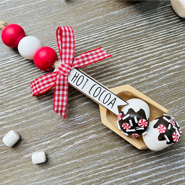 Hot Cocoa Scoop for coca canister, Hot Cocoa Bar Decor, Christmas Decor, Canister Decor, Tier Tray Decor, Hot Chocolate