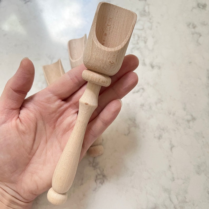 Vintage Farmhouse Wooden Scoop for Canister, Bath Salts, Vintage Chic, Rae Dunn Canisters, Tier Tray Decor image 10