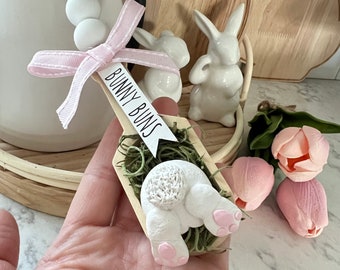 Bunny Buns Scoop for Easter Tier Tray, Easter Bunny, Easter Tier Tray Decor, Bunny Canister, Rae Dunn Easter Canister Decor, Spring Decor