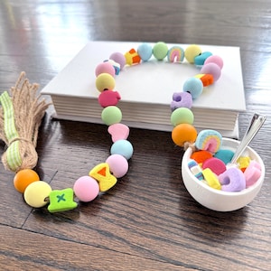 Lucky Charms Bead Garland, Marshmallow Garland, Lucky Charms Bowl of Cereal, St. Patricks Day Lucky Charms Marshmallows, Lucky Charms