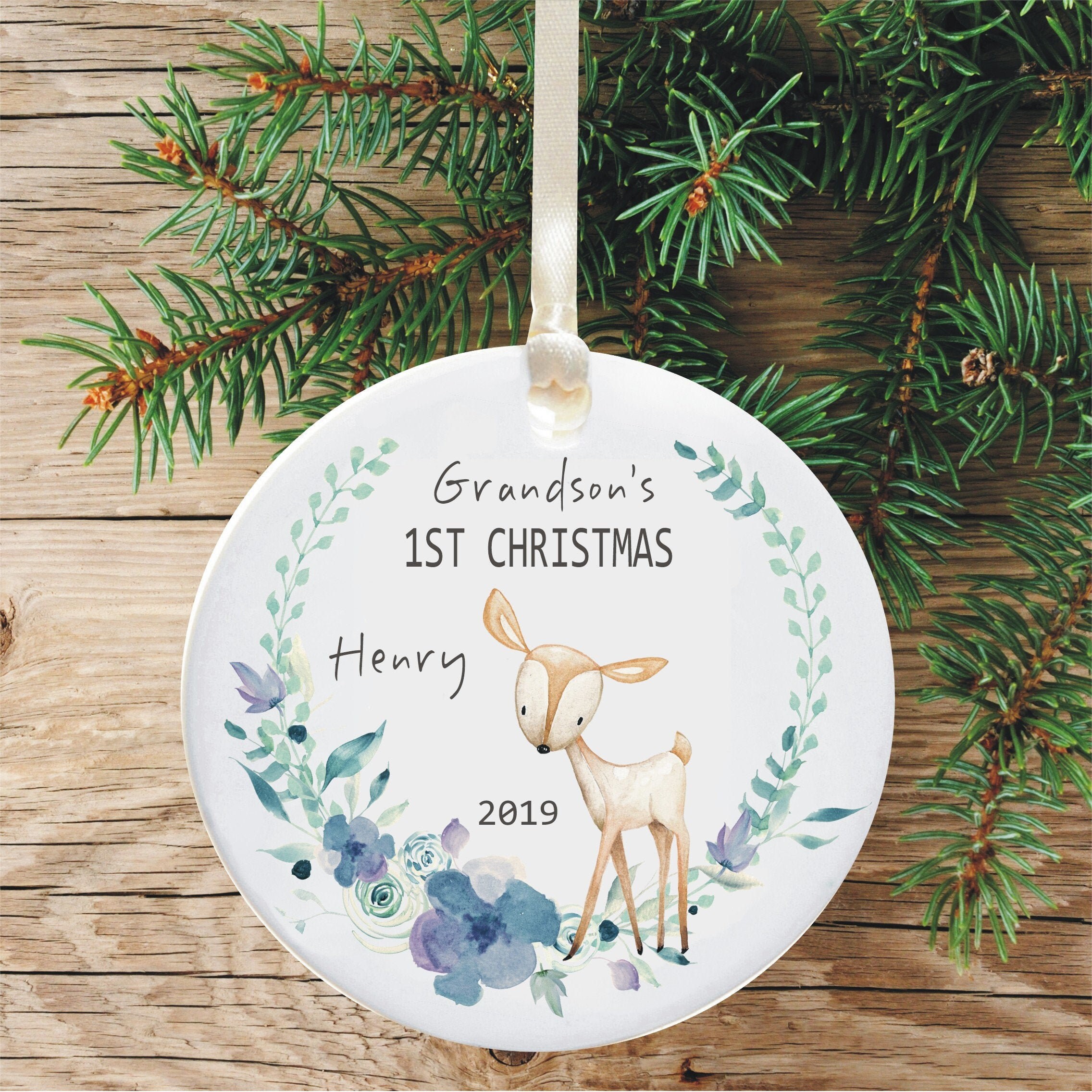 Grandson's first christmas ornament 2019 sales