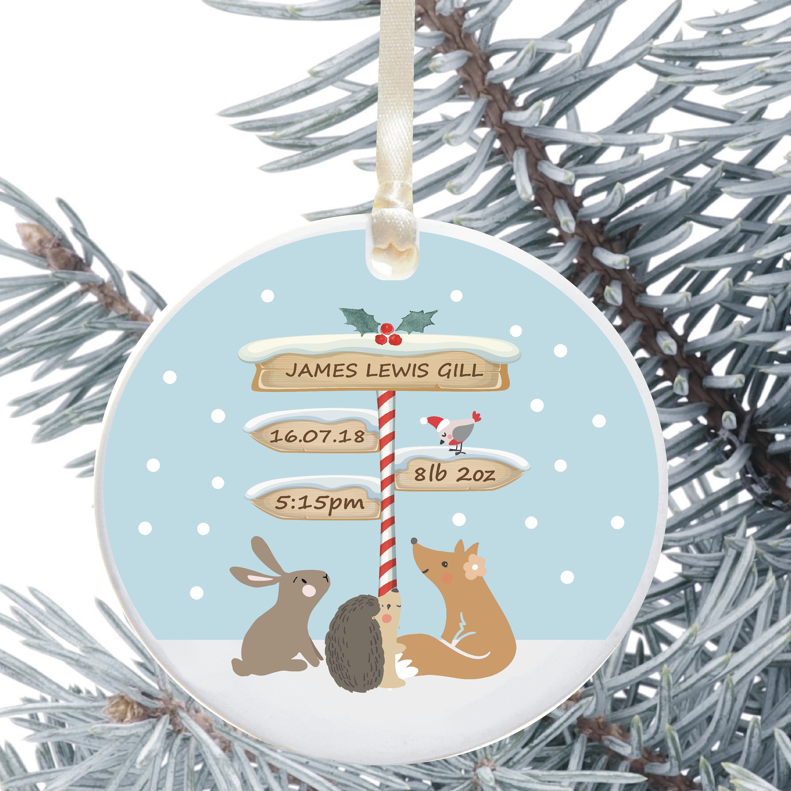 Baby's 1st Christmas Tree Decoration Personalised  Etsy