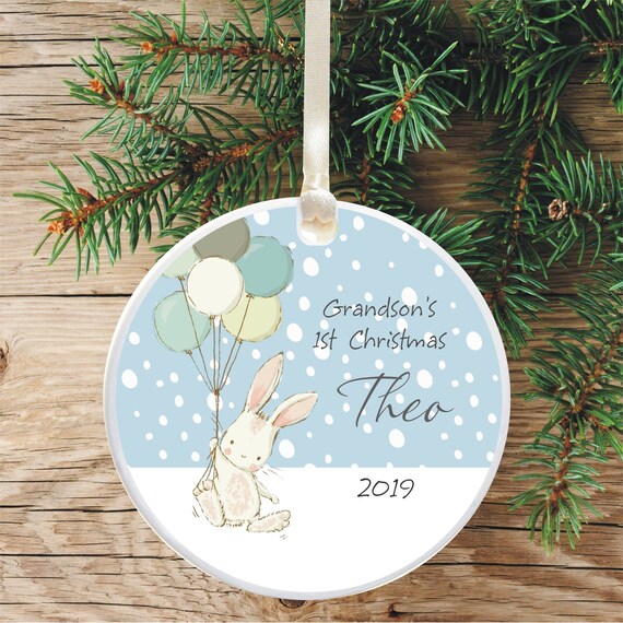 grandson's first christmas ornament 2019