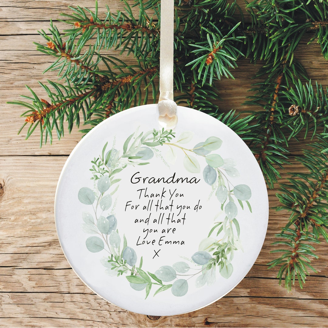 Personalised Christmas Tree Decoration for Grandma - Etsy UK