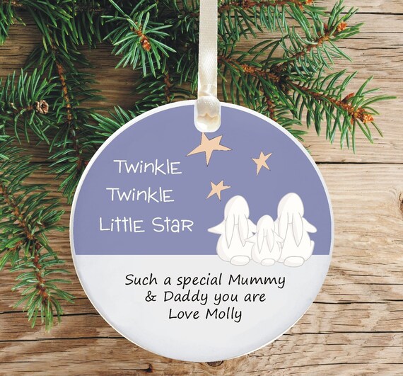 Personalised Christmas Tree Decoration For Parents Etsy