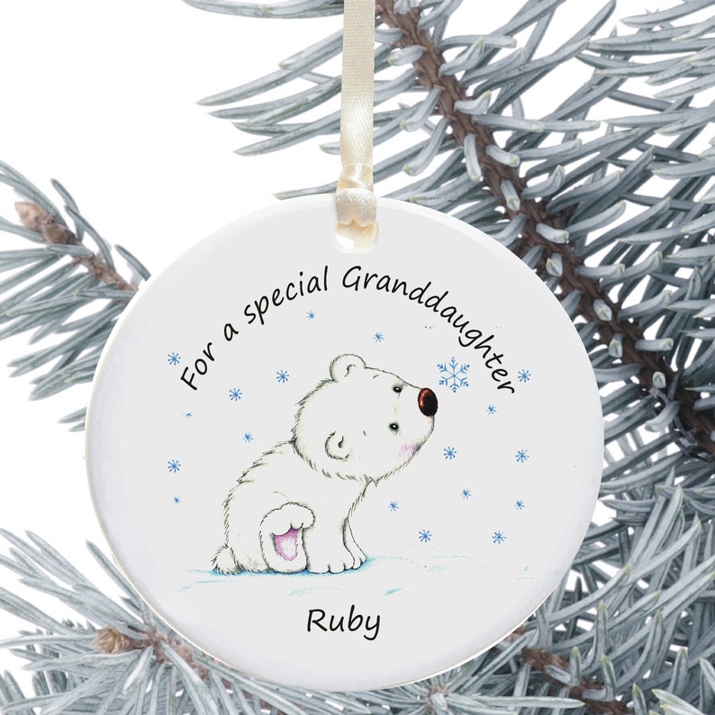 Personalised Ceramic Christmas Tree Decoration for a  Etsy