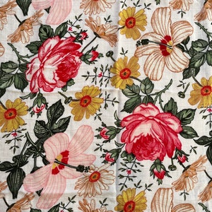 large floral muslin