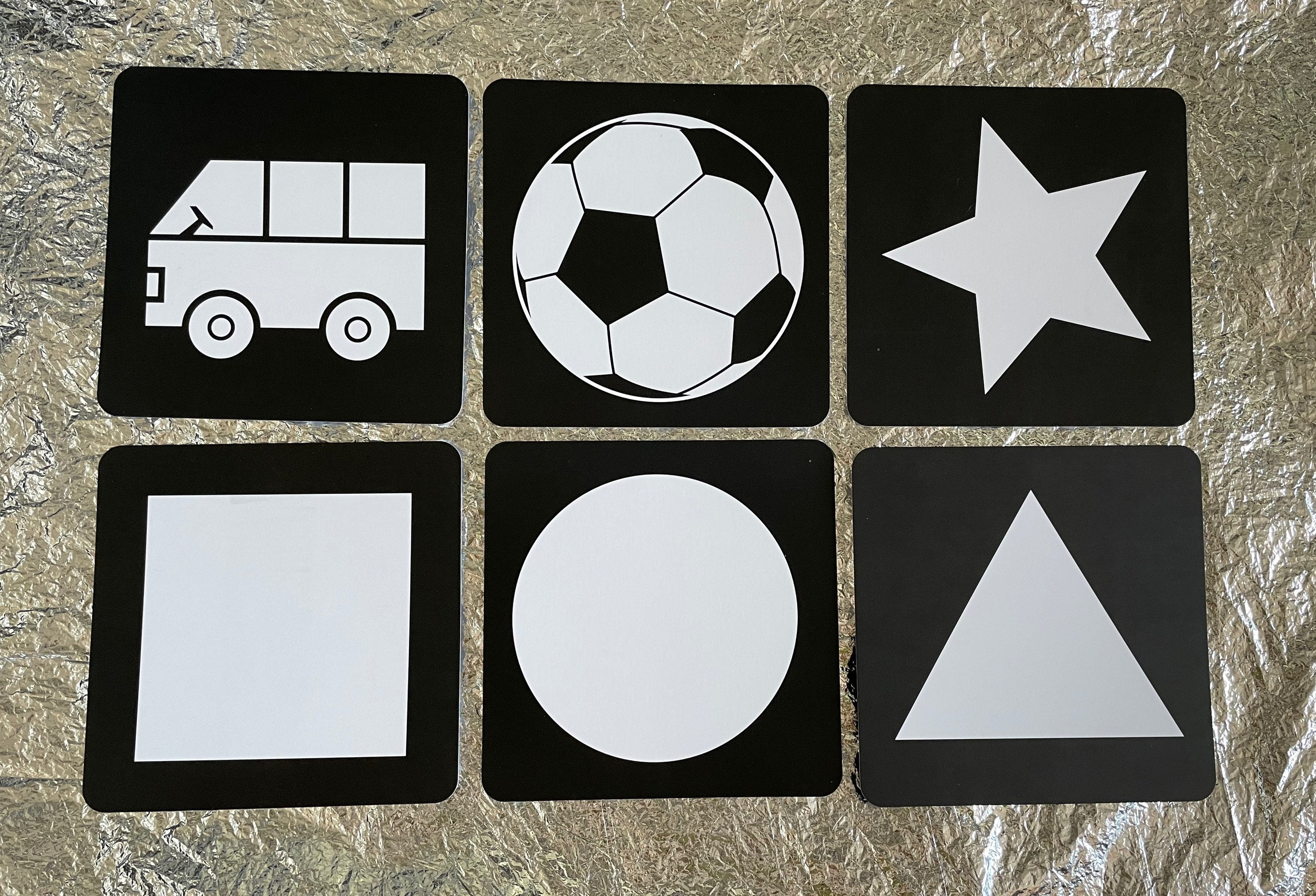10 Reversible Black and White Baby Sensory Cards Etsy