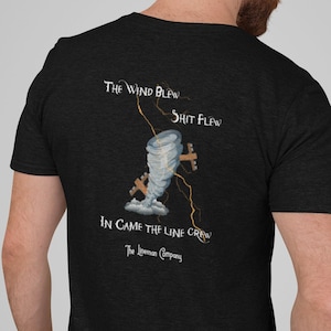 Camiseta The Wind Blew Lineman, presente de Lineman, Linewife, Lineman Journeyman, Power lineman, Utility Lineman, boné de Lineman, camisa de Lineman