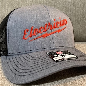 Electrician Hat | Electrician Gift | Sparky | Electrician Wife | Journeyman | Linelife | Electrician Shirt | Decal