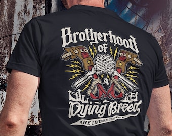 Brotherhood Of A Dying Breed, Camiseta Lineman Gaffs, Manga Longa, Moletom Com Capuz, Presente Lineman, Decalque Lineman, Adesivo Lineman, Chapéu Lineman