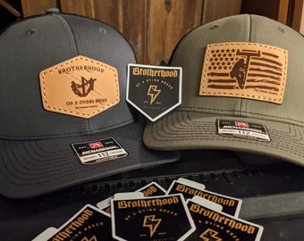 Lineman Leather Patch Hat | Lineman Sticker | Lineman Gift | Journeyman | Apprentice | Union Lineman | IBEW | Highline | Lineman Decal